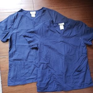 2 scrub tops